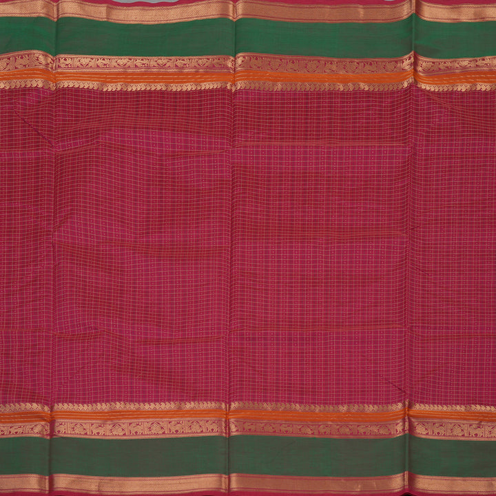 Hayagrivas Deep Pink Pure Kanchi Silk Cotton Saree KBE1695K13-19