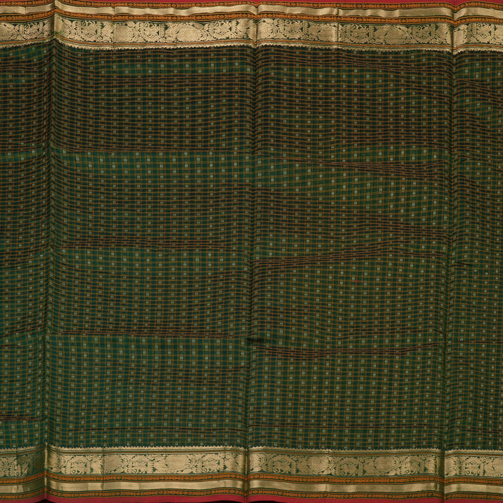 Hayagrivas Bottle Green Pure Kanchi Silk Cotton Saree KBE1695K13-21