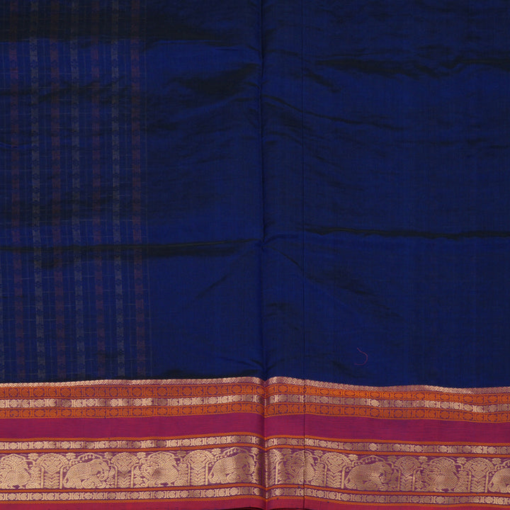 Hayagrivas Royal Blue Pure Kanchi Silk Cotton Saree KBE1695K13-24