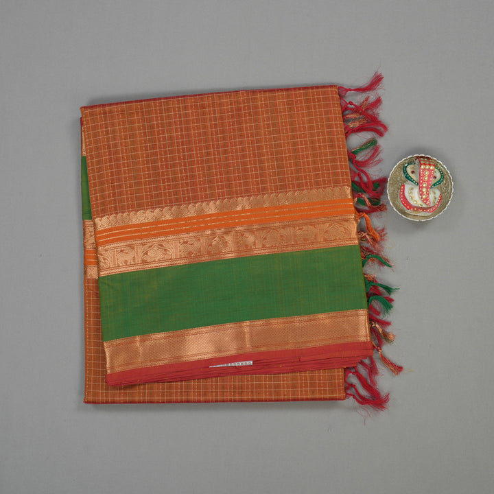 Hayagrivas Honey shade Pure Kanchi Silk Cotton Saree KBE1695K13-4
