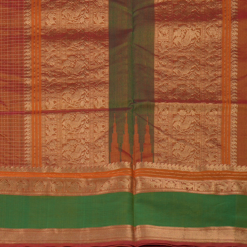 Hayagrivas Honey shade Pure Kanchi Silk Cotton Saree KBE1695K13-4