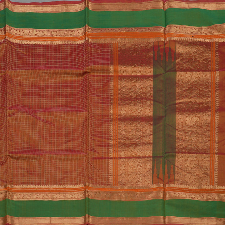 Hayagrivas Honey shade Pure Kanchi Silk Cotton Saree KBE1695K13-4