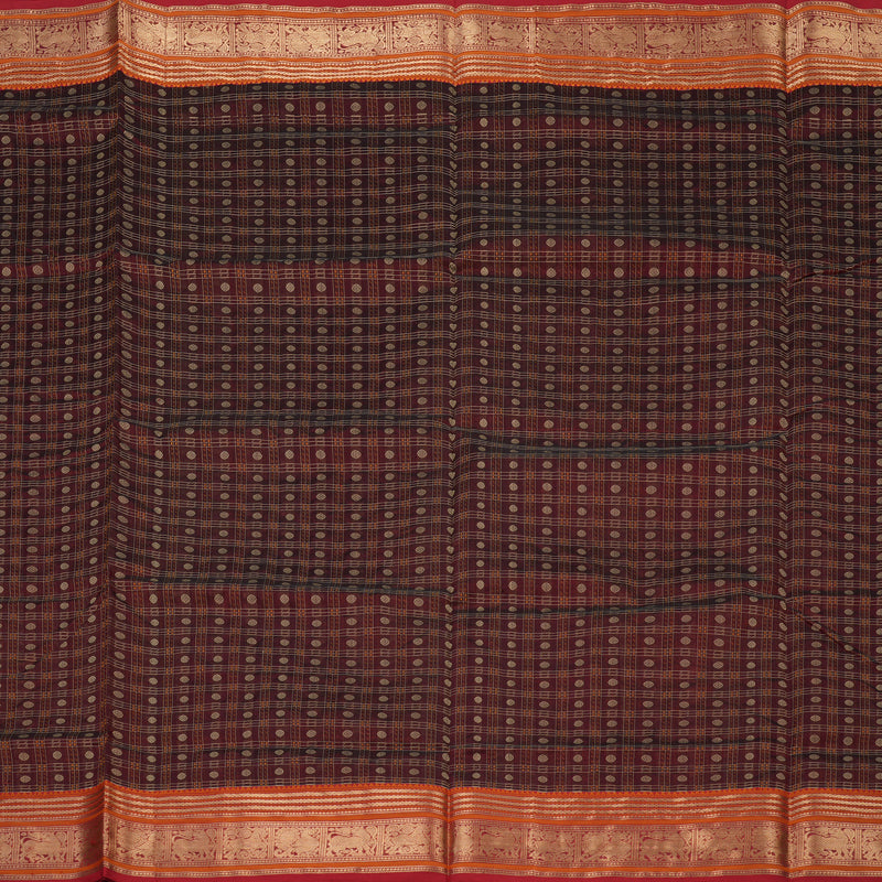 Hayagrivas Wine Maroon Pure Kanchi Silk Cotton Saree KBE1695K13-8