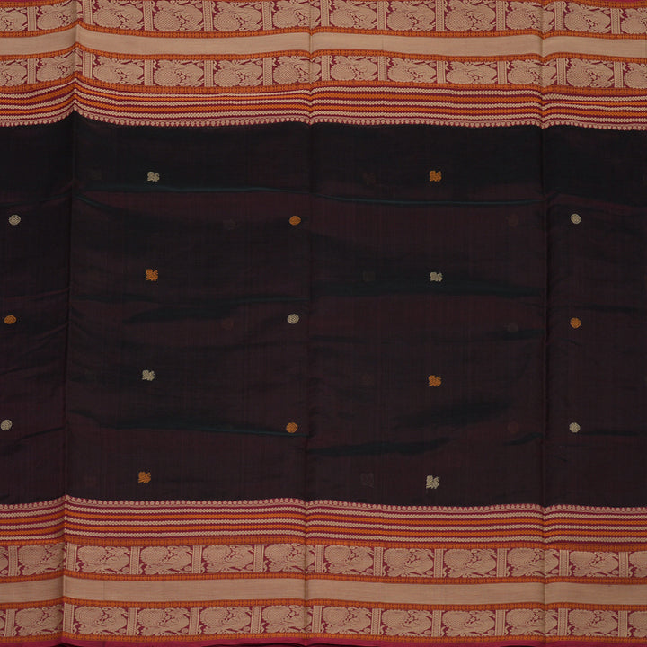 Hayagrivas Burgundy Pure Kanchi Silk Cotton Saree KBE1695K3-1