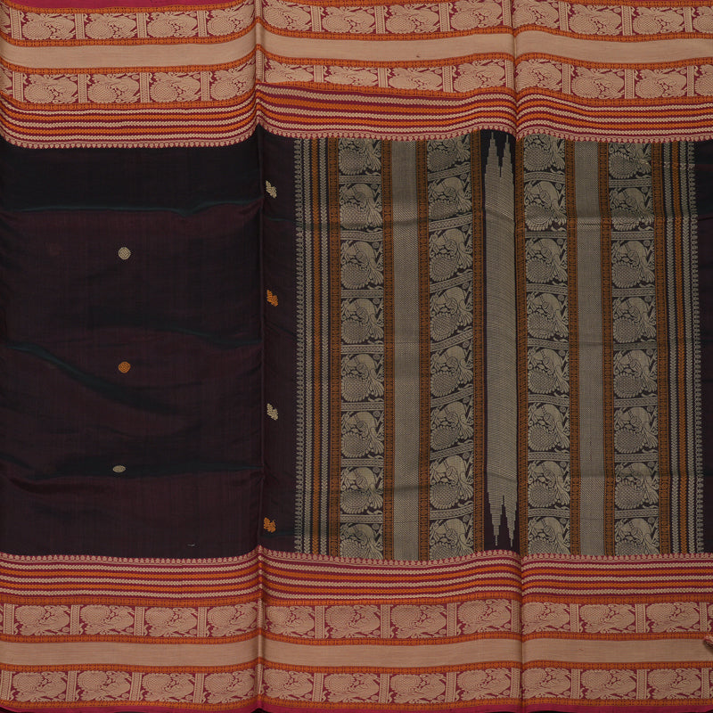 Hayagrivas Burgundy Pure Kanchi Silk Cotton Saree KBE1695K3-1