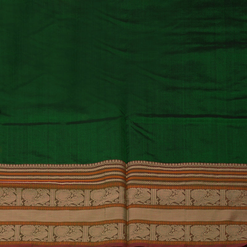 Hayagrivas Bottle Green Pure Kanchi Silk Cotton Saree KBE1695K3-2