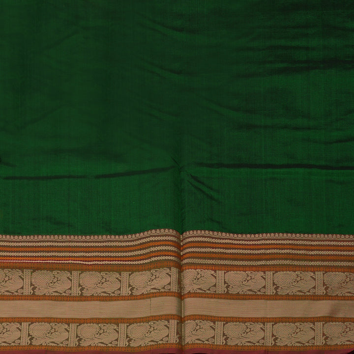 Hayagrivas Bottle Green Pure Kanchi Silk Cotton Saree KBE1695K3-2