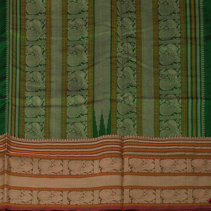 Hayagrivas Bottle Green Pure Kanchi Silk Cotton Saree KBE1695K3-2