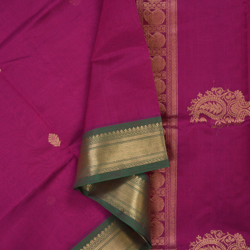 Hayagrivas Magenta Pure Kanchi Silk Cotton Saree KBE1695K5-4