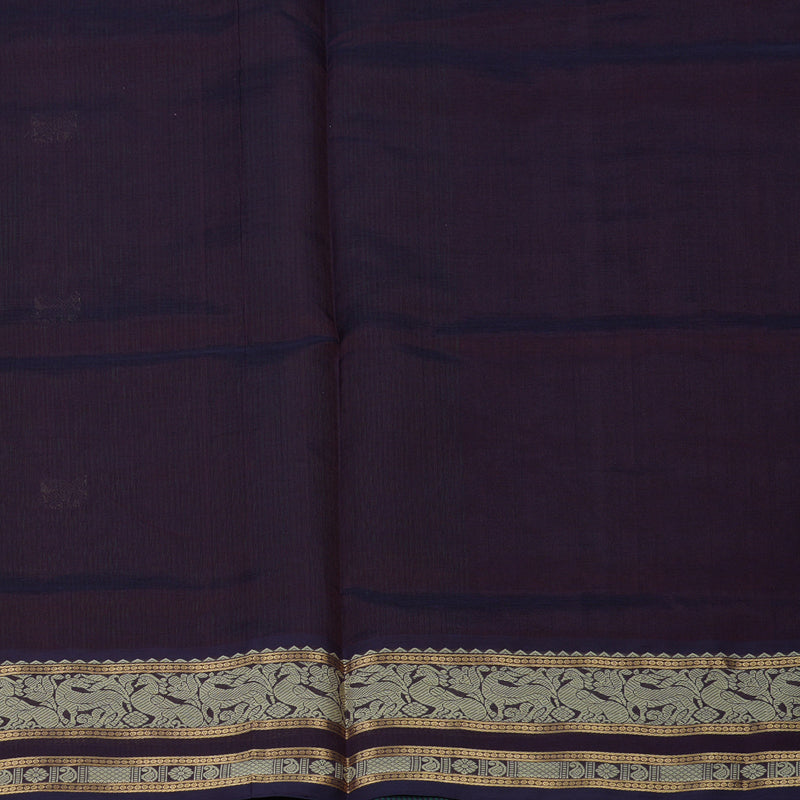 Hayagrivas Green & Midnight Blue Stripes Pure Kanchi Silk Cotton Saree KBE1695K6-19