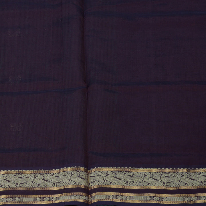 Hayagrivas Green & Midnight Blue Stripes Pure Kanchi Silk Cotton Saree KBE1695K6-19