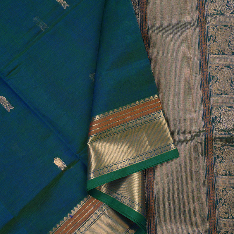 Hayagrivas Mayilkazhuthu Pure Kanchi Silk Cotton Saree KBE1695K6-23