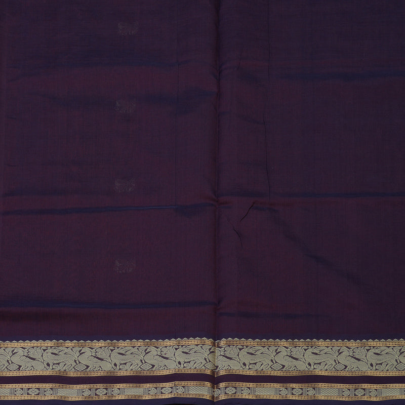 Hayagrivas Maroon & Violet Stripes Pure Kanchi Silk Cotton Saree KBE1695K6-3