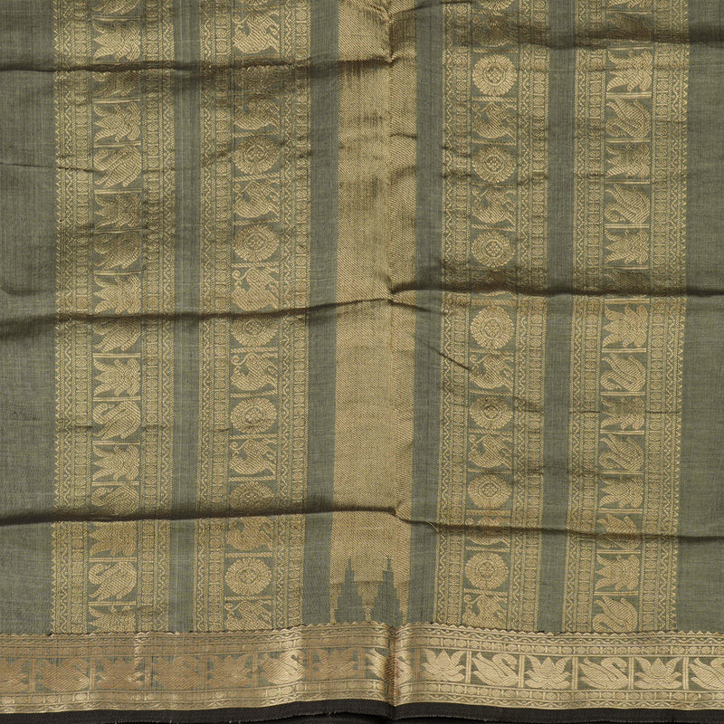 Hayagrivas Elephant Grey Pure Silk Cotton Saree KBE1695K6-5