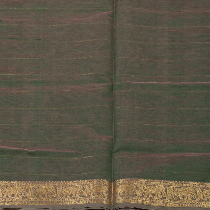Hayagrivas Dual Tone (Rosewood & Green) Pure Kanchi Silk Cotton Saree KBE1695K6-7