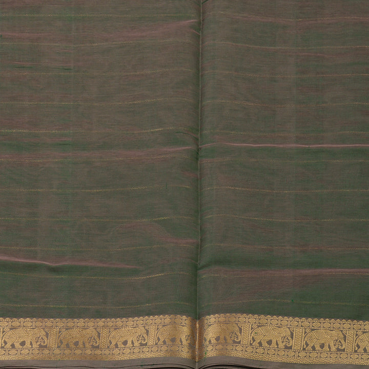 Hayagrivas Dual Tone (Rosewood & Green) Pure Kanchi Silk Cotton Saree KBE1695K6-7