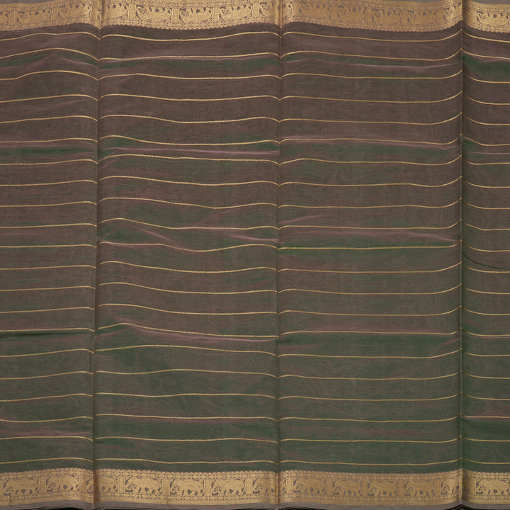 Hayagrivas Dual Tone (Rosewood & Green) Pure Kanchi Silk Cotton Saree KBE1695K6-7