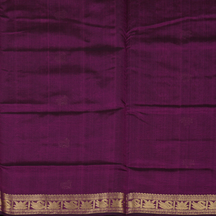 Hayagrivas Deep Purple Soft Kanchi Silk Cotton Saree KBE1695K6-9