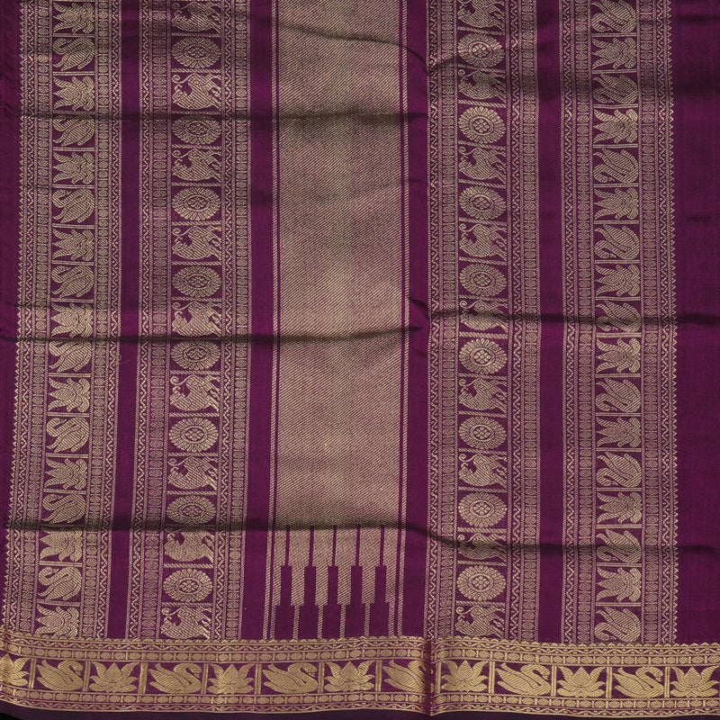 Hayagrivas Deep Purple Soft Kanchi Silk Cotton Saree KBE1695K6-9
