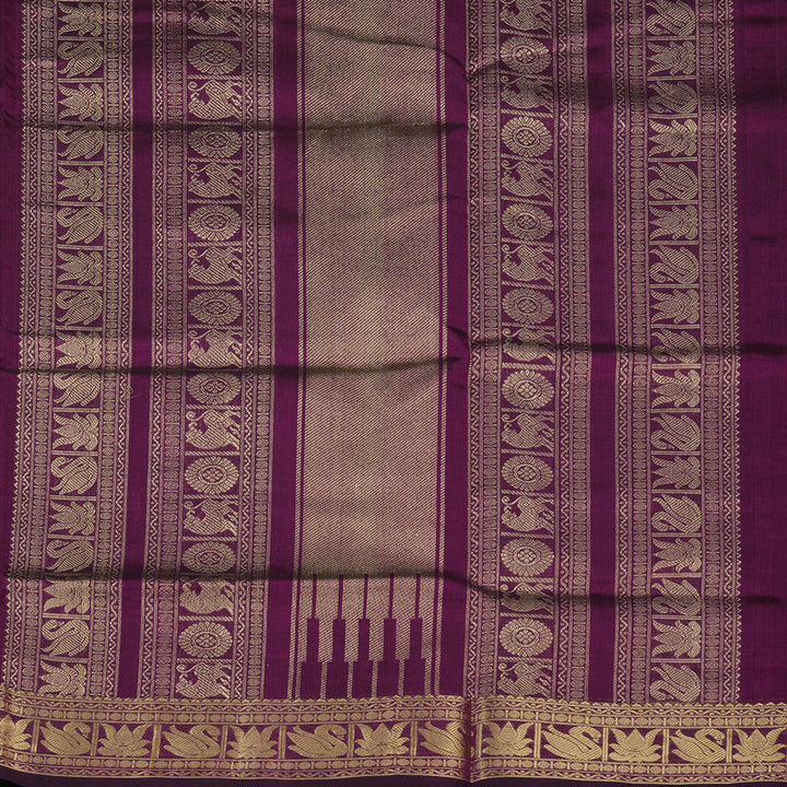 Hayagrivas Deep Purple Soft Kanchi Silk Cotton Saree KBE1695K6-9
