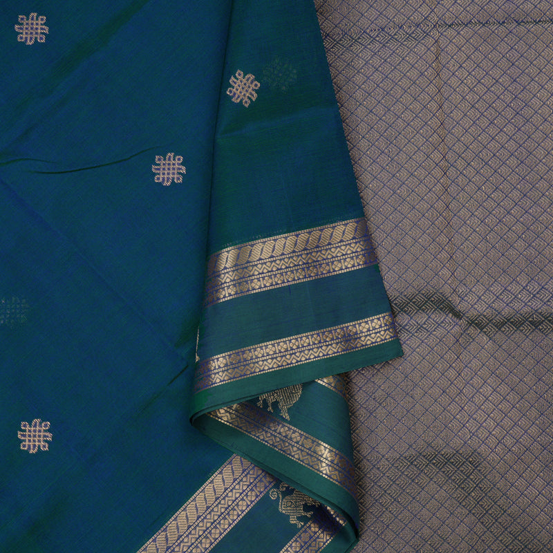 Hayagrivas Mayilkazhuthu Pure Kanchi Silk Cotton Saree KBE1695K7-13