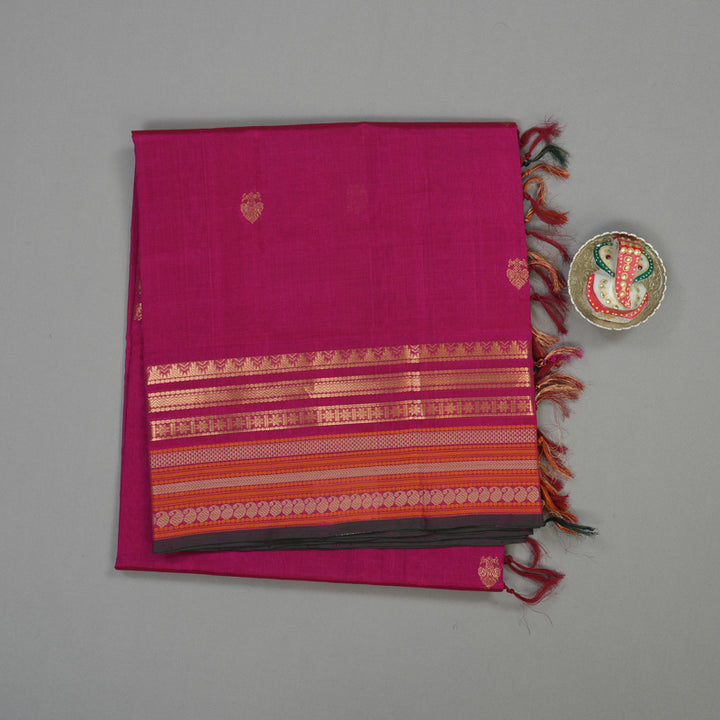 Hayagrivas Rani Pink Pure Kanchi Silk Cotton Saree KBE1695K7-2