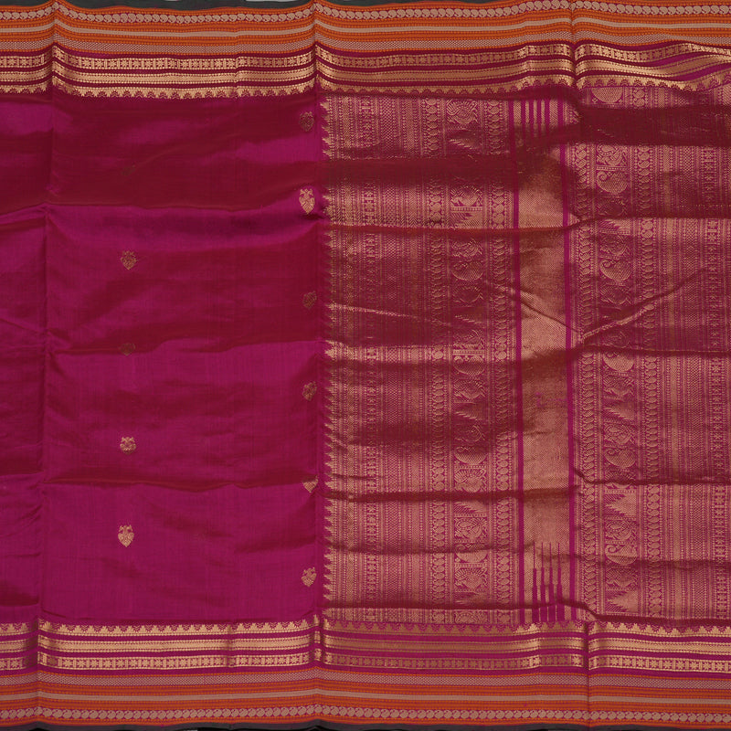 Hayagrivas Rani Pink Pure Kanchi Silk Cotton Saree KBE1695K7-2