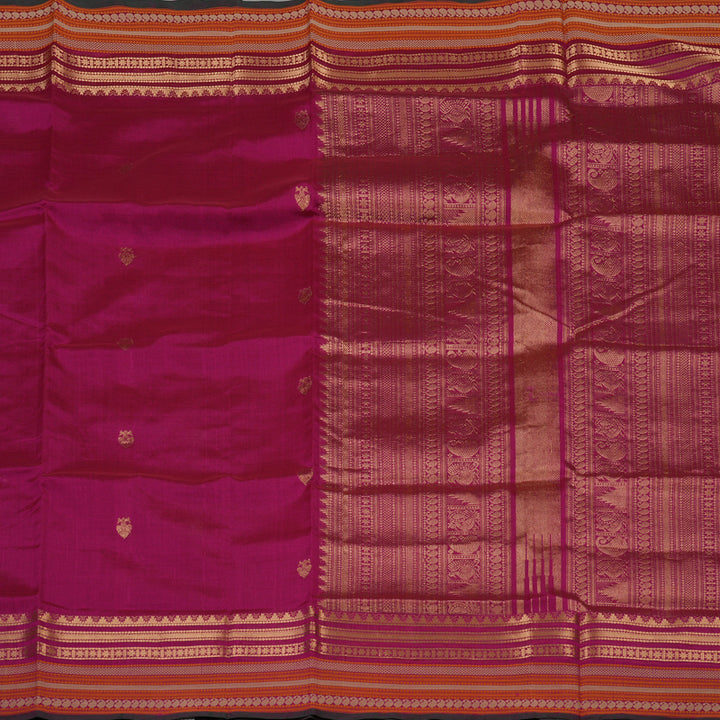 Hayagrivas Rani Pink Pure Kanchi Silk Cotton Saree KBE1695K7-2