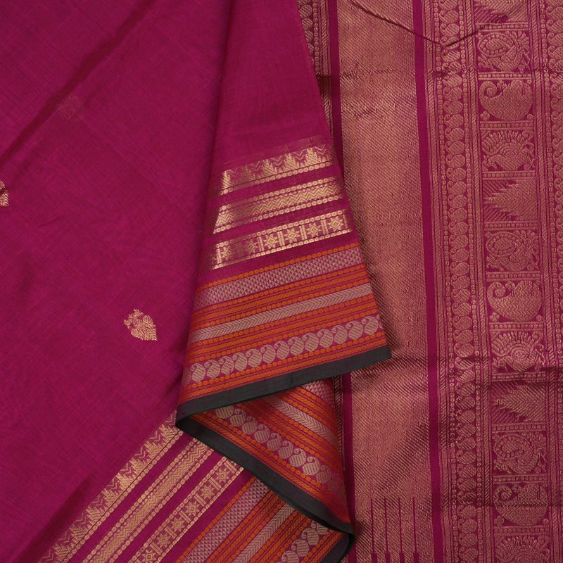 Hayagrivas Rani Pink Pure Kanchi Silk Cotton Saree KBE1695K7-2
