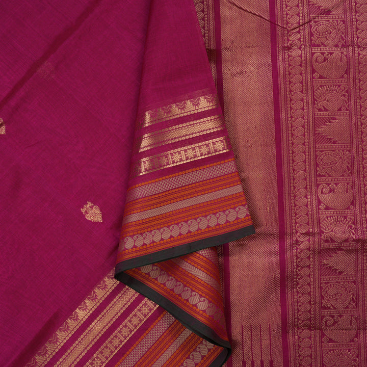 Hayagrivas Rani Pink Pure Kanchi Silk Cotton Saree KBE1695K7-2