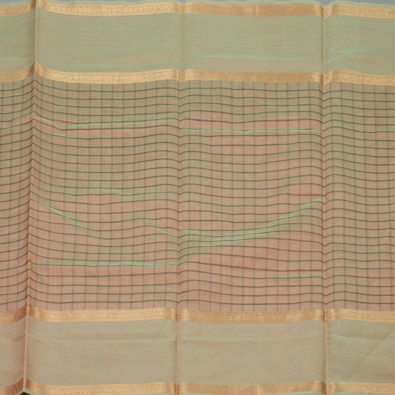 Hayagrivas Dual Tone (Peach & Pista Green) Pure Kanchi Silk Cotton Saree KBE1695K7-6