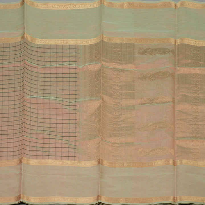 Hayagrivas Dual Tone (Peach & Pista Green) Pure Kanchi Silk Cotton Saree KBE1695K7-6