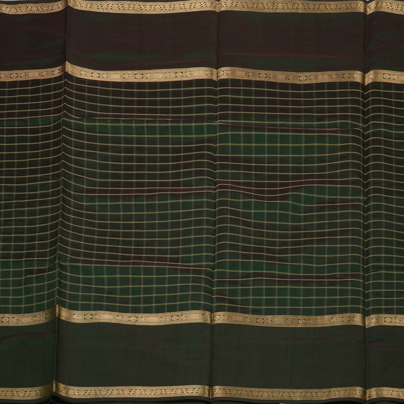 Hayagrivas Bottle Green Pure Kanchi Silk Cotton Saree KBE1695K7-8