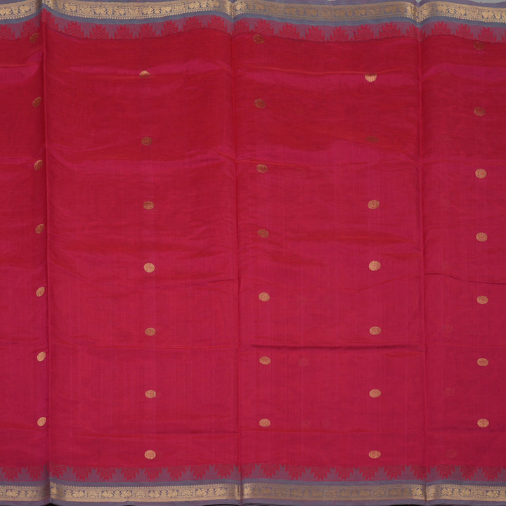 Hayagrivas Pink Pure Silk Cotton Saree KBE1695K8-1