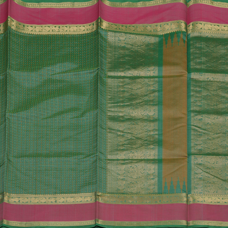 Hayagrivas Light Green Soft Kanchi Silk Cotton Saree KBE1695K9-3