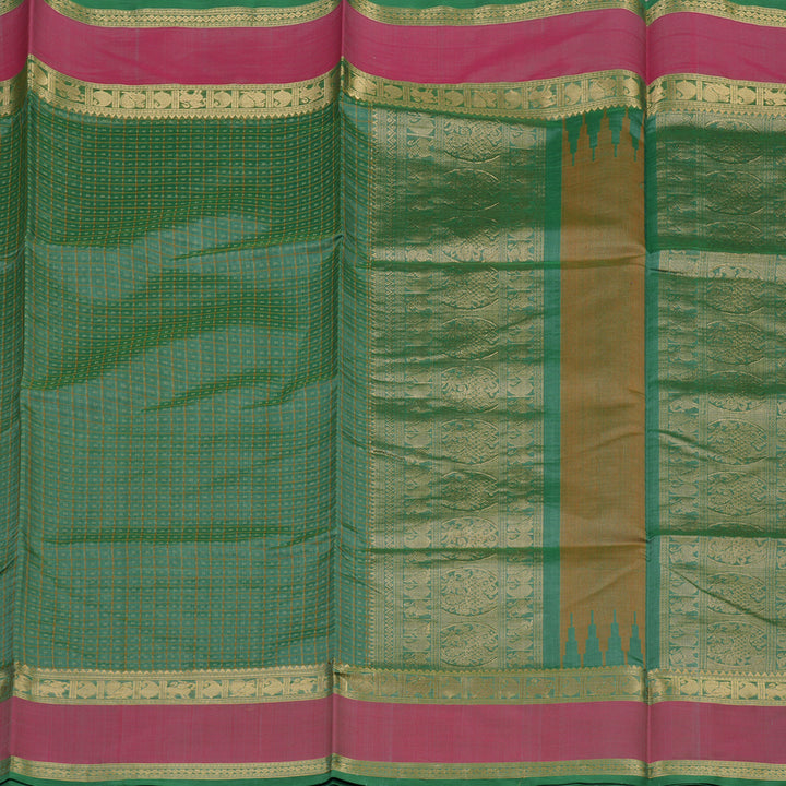 Hayagrivas Light Green Soft Kanchi Silk Cotton Saree KBE1695K9-3