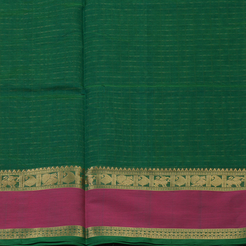 Hayagrivas Green Pure Kanchi Silk Cotton Saree KBE1695K9-4