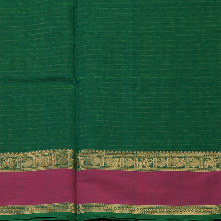 Hayagrivas Green Pure Kanchi Silk Cotton Saree KBE1695K9-4