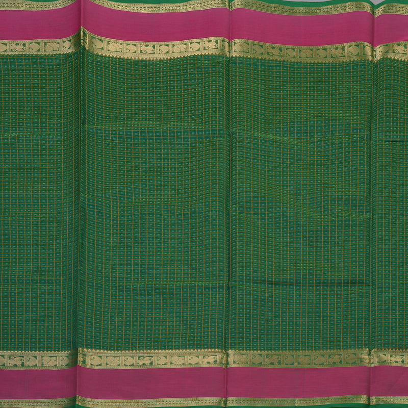 Hayagrivas Green Pure Kanchi Silk Cotton Saree KBE1695K9-4
