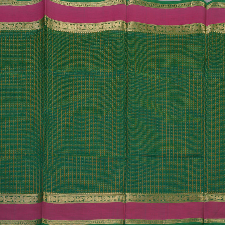 Hayagrivas Green Pure Kanchi Silk Cotton Saree KBE1695K9-4