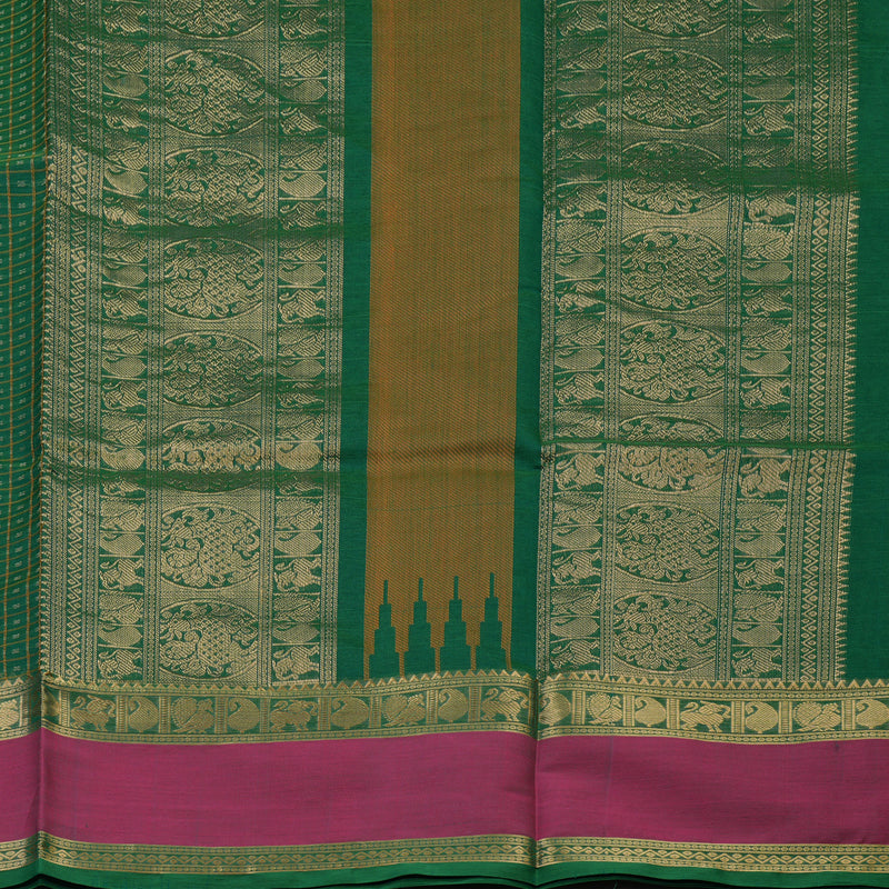 Hayagrivas Green Pure Kanchi Silk Cotton Saree KBE1695K9-4