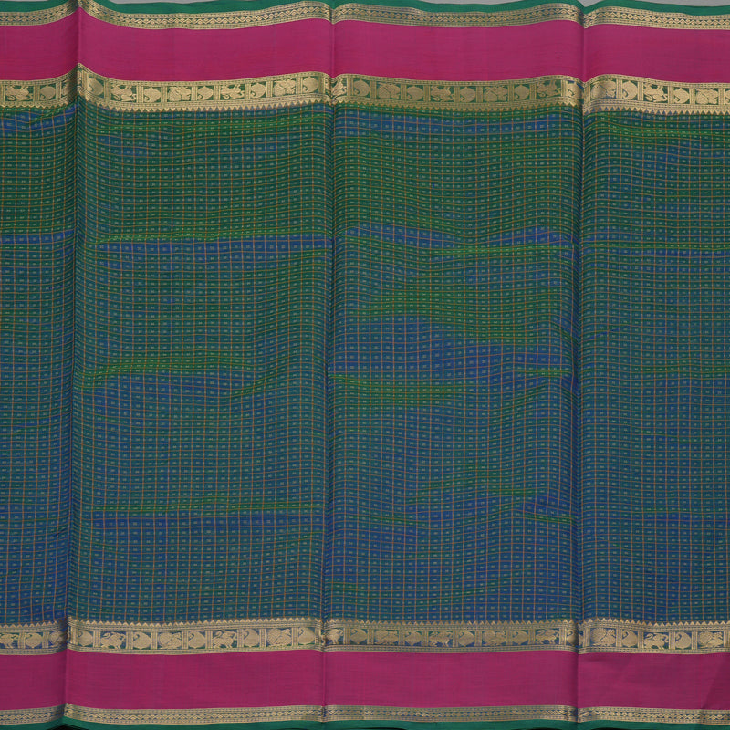 Hayagrivas Mayilkazhuthu Soft Kanchi Silk Cotton Saree with Pink border KBE1695K9-7