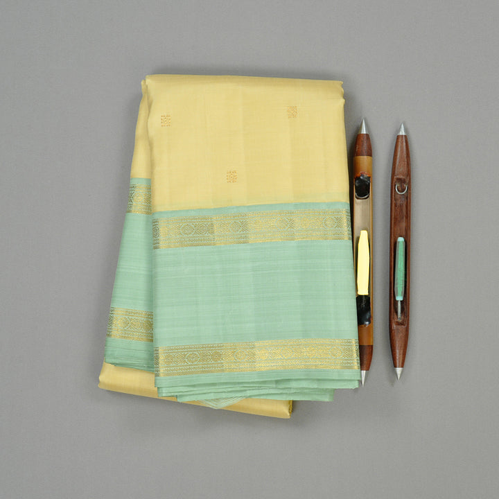 Hayagrivas Sandal Handloom Kanjivaram Silk Saree with Light Pastel Green Border KBE16D1-2