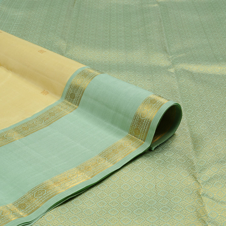 Hayagrivas Sandal Handloom Kanjivaram Silk Saree with Light Pastel Green Border KBE16D1-2