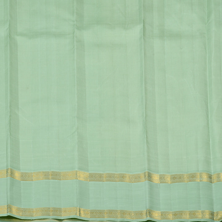 Hayagrivas Sandal Handloom Kanjivaram Silk Saree with Light Pastel Green Border KBE16D1-2