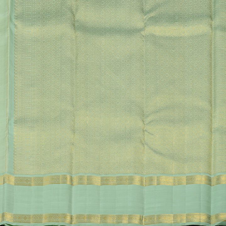 Hayagrivas Sandal Handloom Kanjivaram Silk Saree with Light Pastel Green Border KBE16D1-2