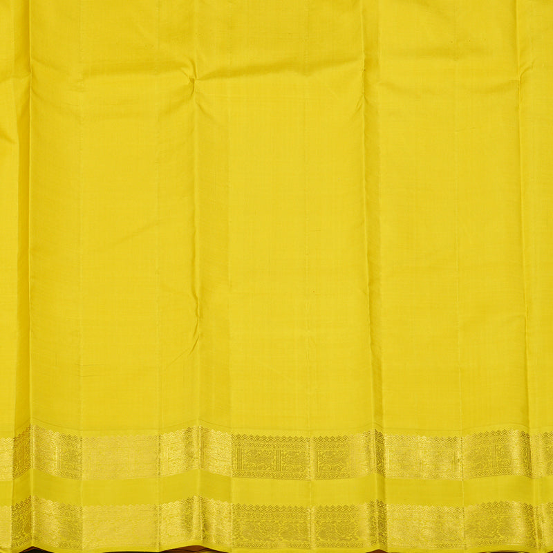 Hayagrivas Handloom Kanjivaram Silk Saree in Serene Half White KBE16D2-3