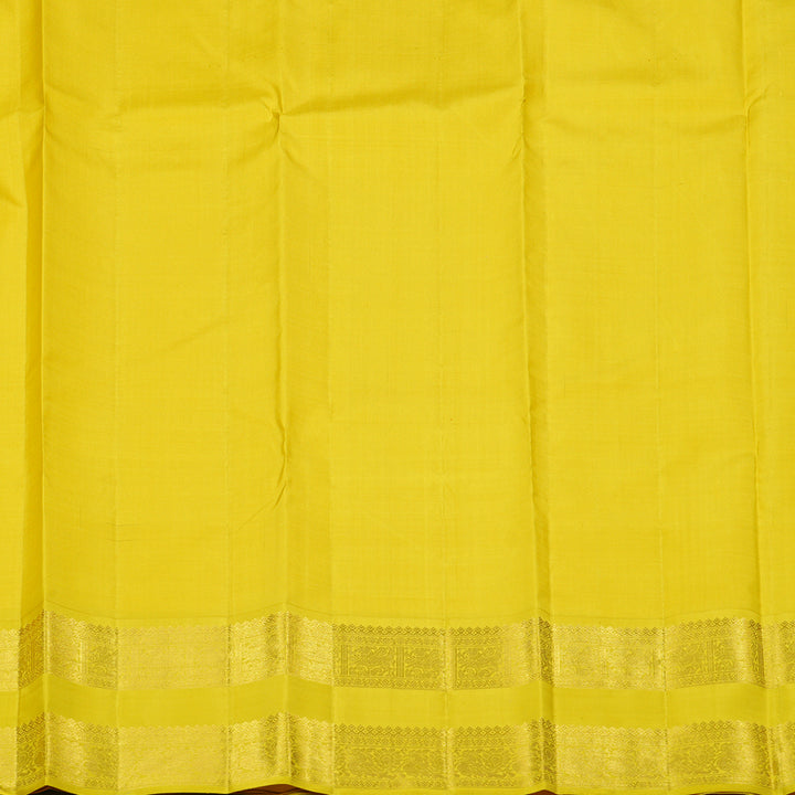 Hayagrivas Handloom Kanjivaram Silk Saree in Serene Half White KBE16D2-3