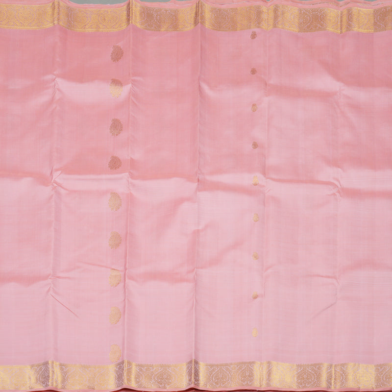 Hayagrivas Baby Peach Handloom Kanjivaram Silk Saree KBE16D3-1