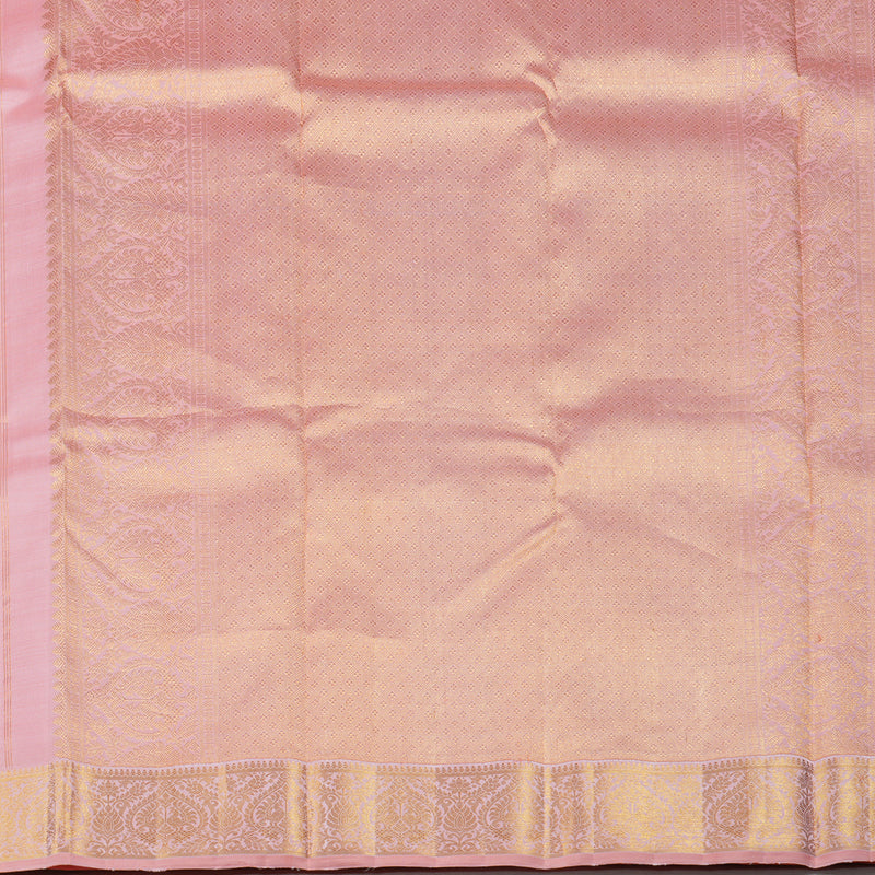 Hayagrivas Baby Peach Handloom Kanjivaram Silk Saree KBE16D3-1